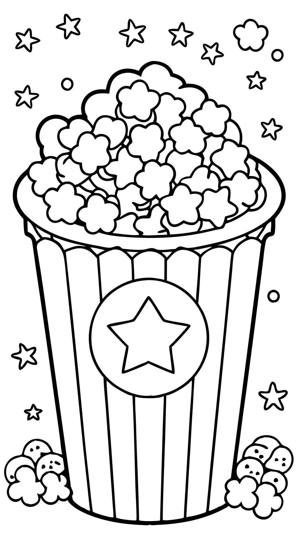 coloriage pop-corn